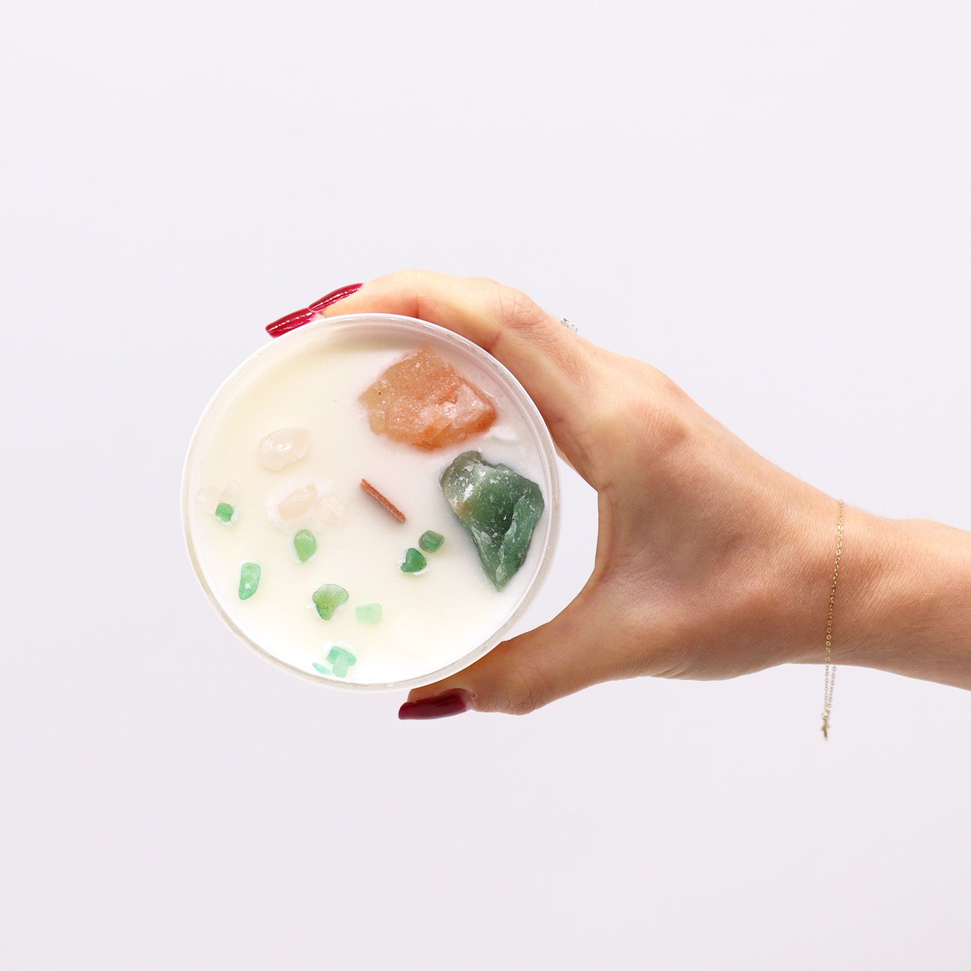 bG9jYWw6Ly9tZWRpYS9TUi8yQy82MFIzMEMxRzZXUjMyQ1NSL2M1MTM3NjNhLmpwZWc.jpg Chakra Crystal Candles - Heart Chakra - Image 4