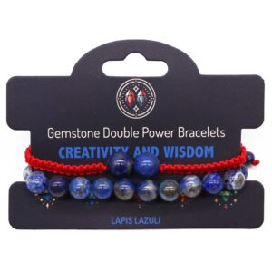 Gemstone Double Power Bracelets- Lapis Lazuli