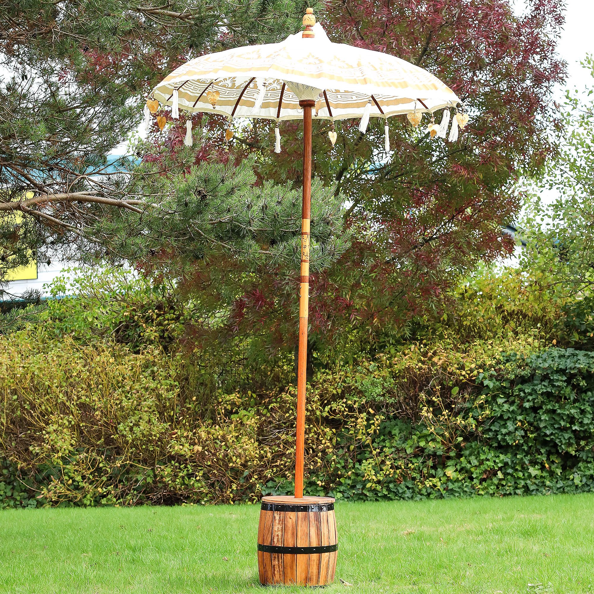 bG9jYWw6Ly9tZWRpYS9TUi9HQy82MFIzMEMxSjY0UktHQ1NSL2NhMDUyZTlkLmpwZw-1.jpg Bali Patio Parasol - Canvas - Natural Decor - 1.5m - Image 5