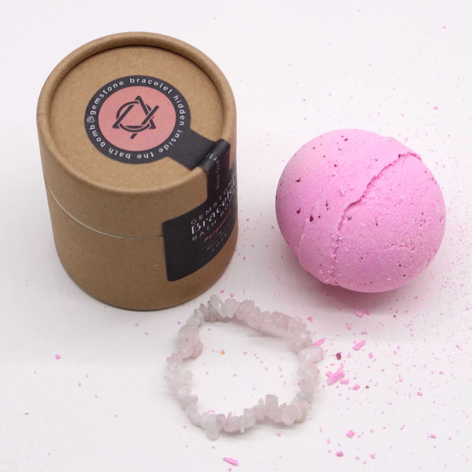 bG9jYWw6Ly9tZWRpYS85US9KRS82MFIzMEMxRzZSVktKRTlRLzAxN2VjZGJhLmpwZWc.jpg Rose Quartz Gem Bracelet Bath Bomb - Image 4