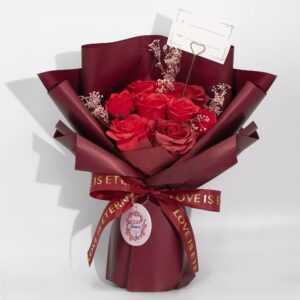 Large Red Roses Bouquet - Love is Eternal - Gift Card