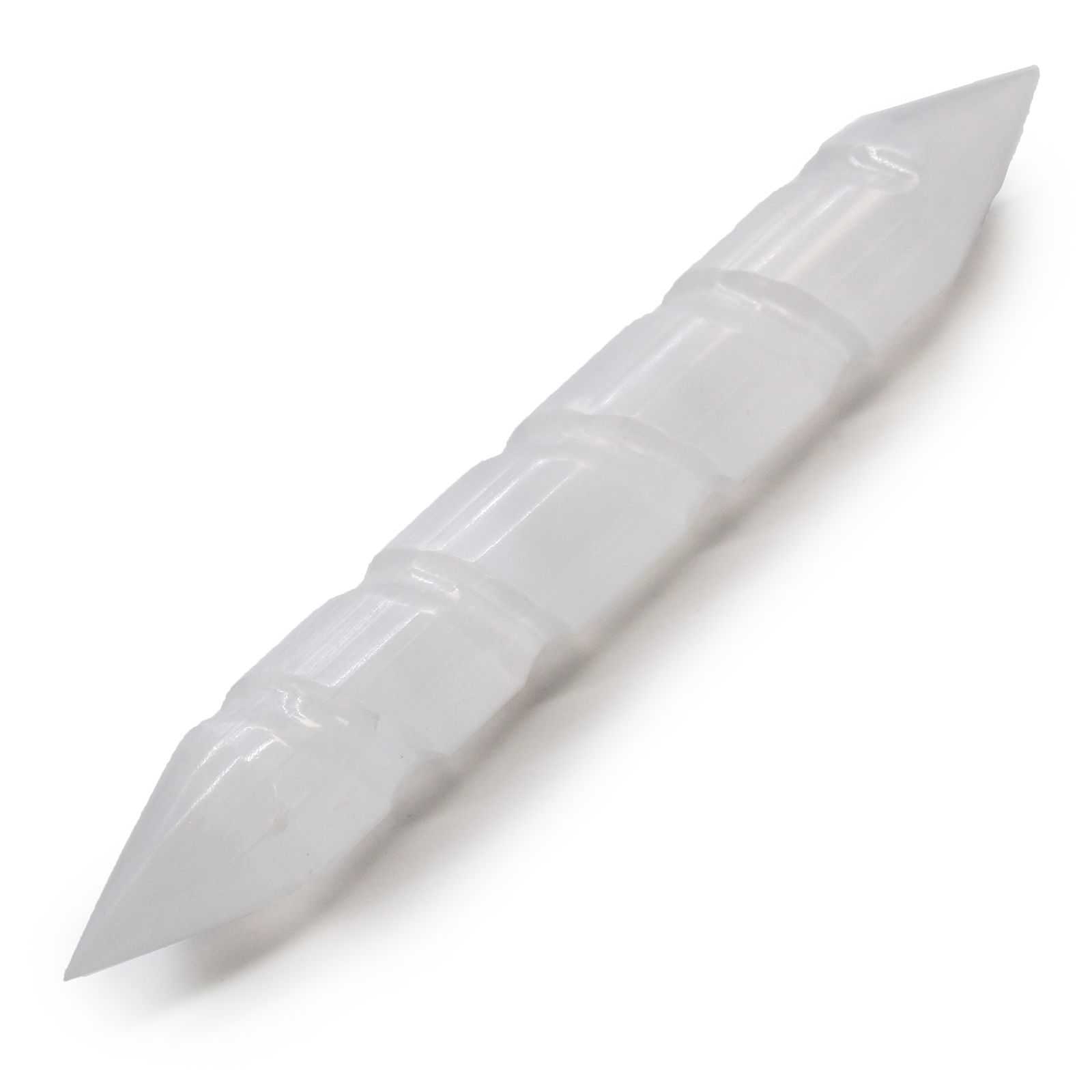 bG9jYWw6Ly9tZWRpYS8xUC9BQy82MFIzMEMxRzZNVktBQzFQL2Q4Yzk2MjA4LmpwZWc.jpg Selenite Spiral Wands - 16 cm (Point Both Ends)