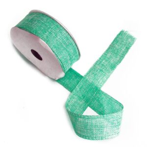 Natural Texture Ribbon 38mm x 20m - Aqua