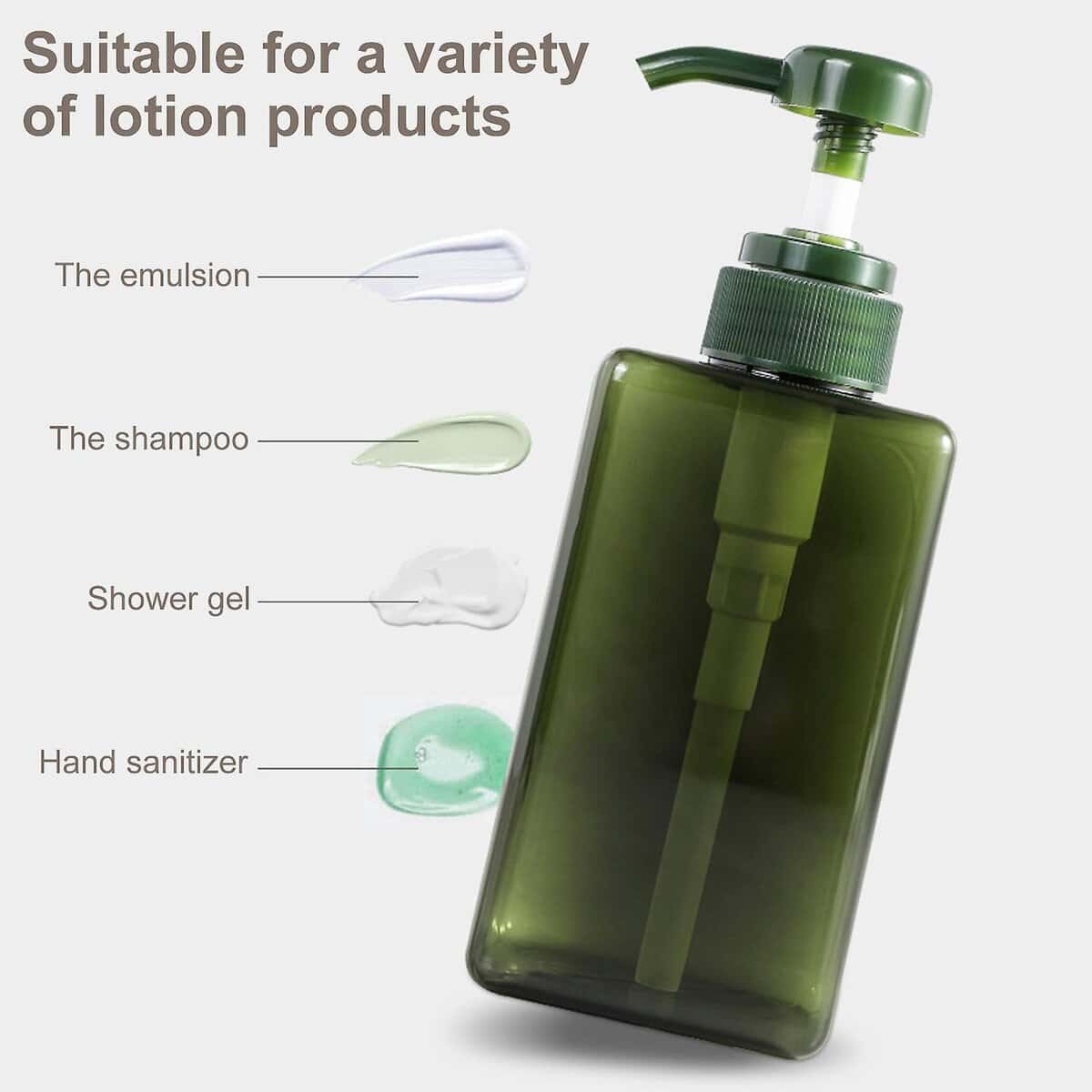 Cleanser Dispenser Bottle for Lotion Products. Dispenser bottle suitable for lotion, shampoo, shower gel, and hand sanitizer.